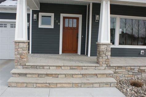 20 Homes With Beautiful Stone Porches | Stone porches, Porch design