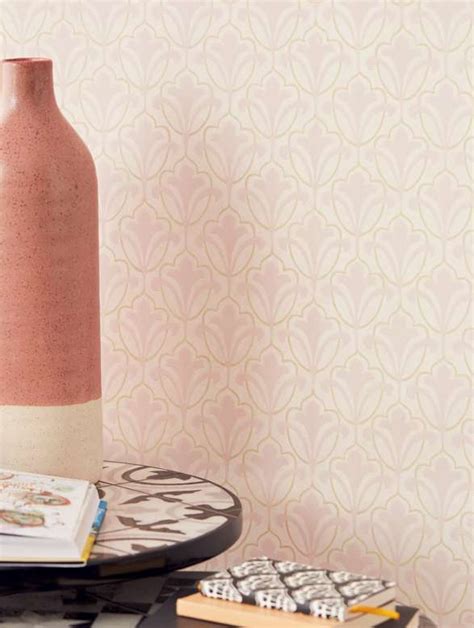 Wallpaper Cassia Pale Pink Wallpaper From The 70s
