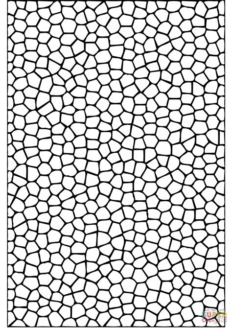 mosaic tiles pattern coloring page  printable