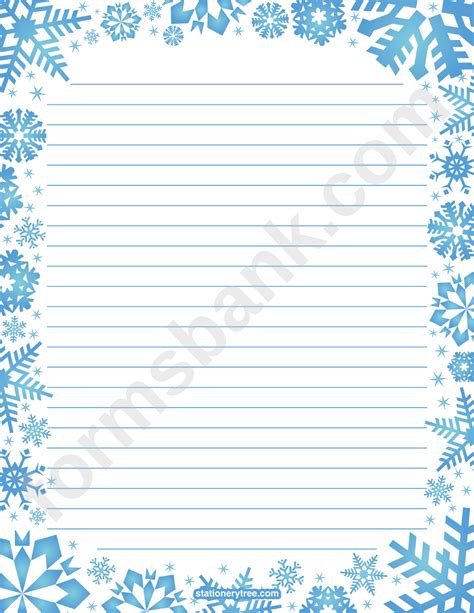 Winter Writing Paper Printable