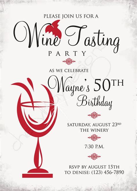 Wine Tasting Birthday Party Invitation and Envelope Seal | Wine tasting
