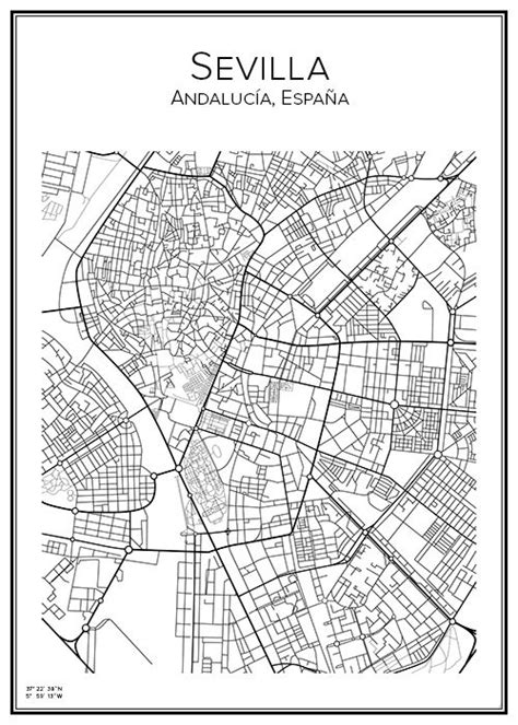 Sevilla Art Upon The Walls Mapa Ciudad Mapa Dibujo Y Ilustraciones