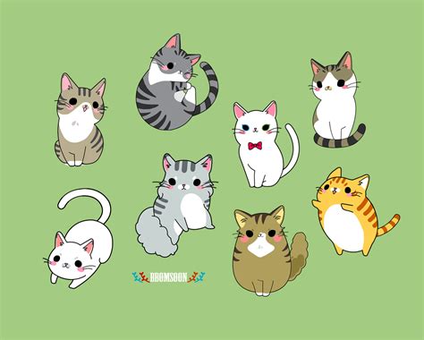 고양이 일러스트 고양이 수제스티커 동물 그리는 법 고양이 그림 귀여운 예술