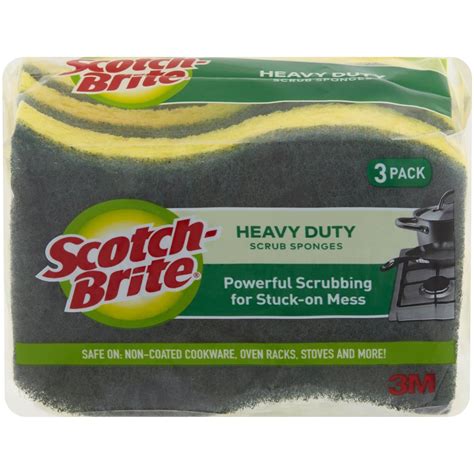 Scotch Brite Heavy Duty Scourer And Sponge 3 Pack Woolworths