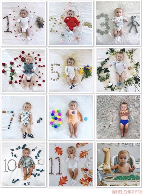 Cute And Creative Baby Monthly Milestone Pictures Monthly Baby Photos