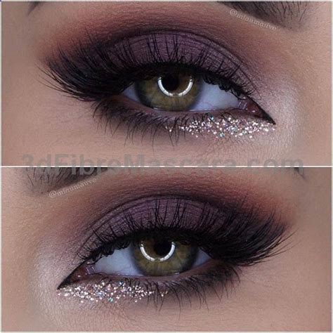 This Purple Smokey Eye With A Pop Of Shimmering Glitter Is The Ideal