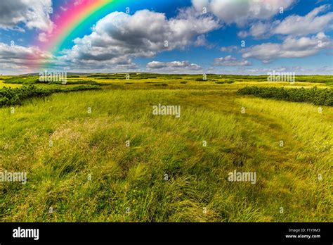 Rainbow In The Sky Stock Photo Alamy