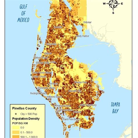 1a Florida Population Density By County 2000 Download Scientific