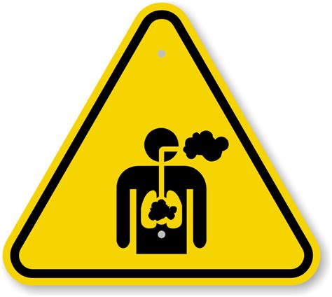 European hazard symbols for chemicals are pictograms defined by the european union for labelling chemical packaging (for storage and workplace) and containers (for transportation). ISO Inhalation Hazard Warning Sign Symbol - Best Prices ...