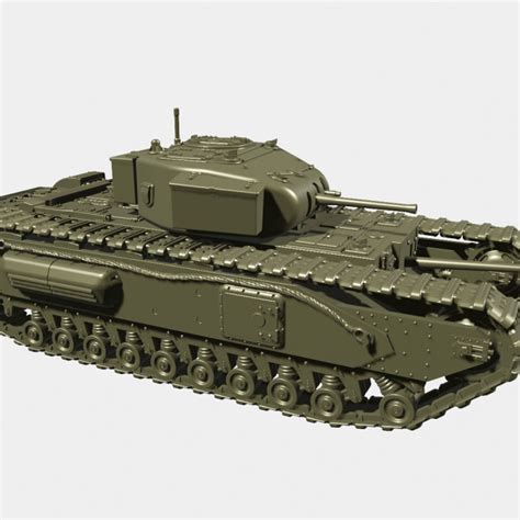 3d Printable Infantry Tank Churchill Mkii A22 Uk Ww2 By Wargame3d