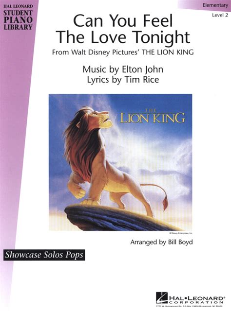 Can You Feel The Love Tonight The Lion King Di Elton John Comprare