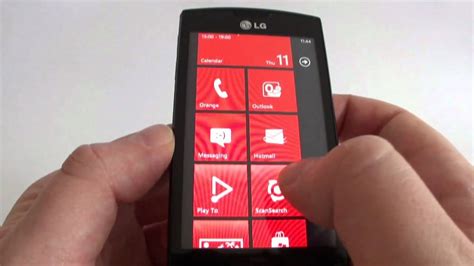 Lg Swiftoptimus 7 Lg E900 Hands On Windows Phone 7 Youtube