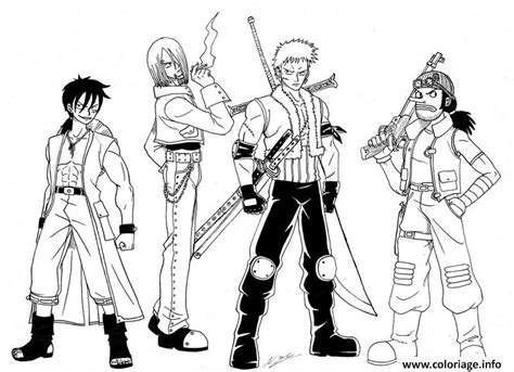 Coloriage Manga One Piece Mechants Dessin Manga à imprimer