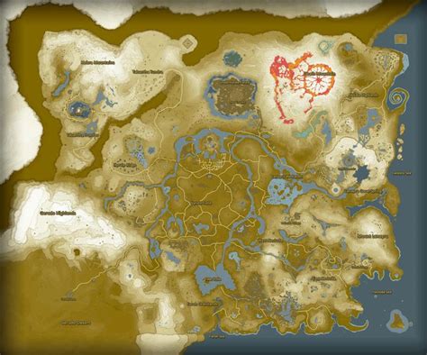 The Legend Of Zelda Breath Of The Wild Full Map Zelda Breath Legend