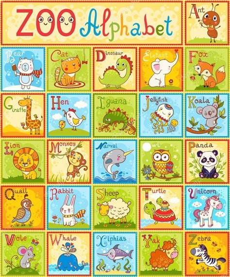 Alfabeto Com Desenhos De Animais Coloridos Para Imprimir Melhores