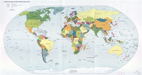Large scale detailed political map of the World - 2011 | World ...