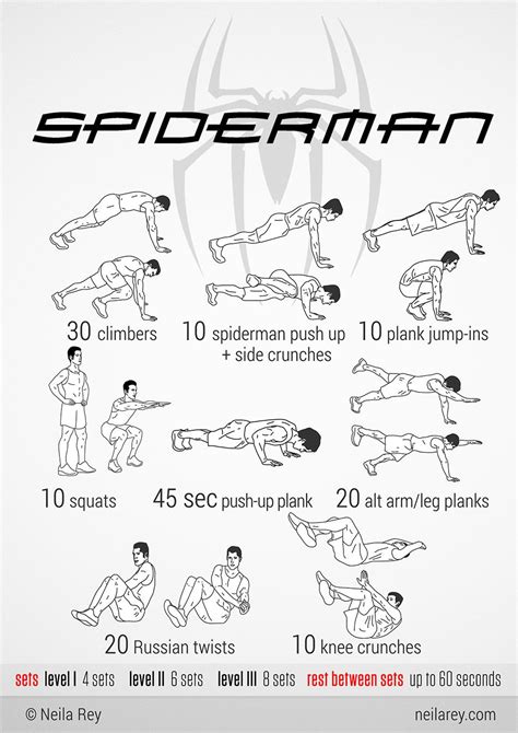 Spiderman Workout Superhero Workout Nerdy Workout Workout