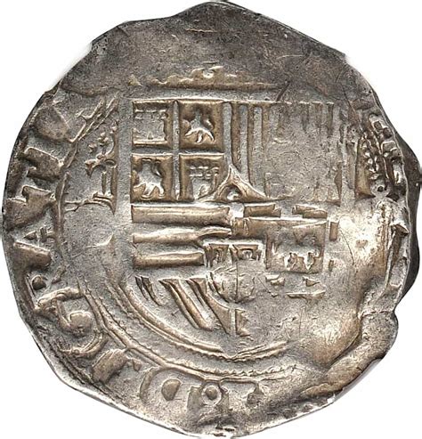 16th Century Mexican 4 Reales Silver Cob Coin Antique Sage