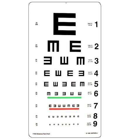 Tumbling E 20 Ft Distance Chart Ophthalmic Singapore