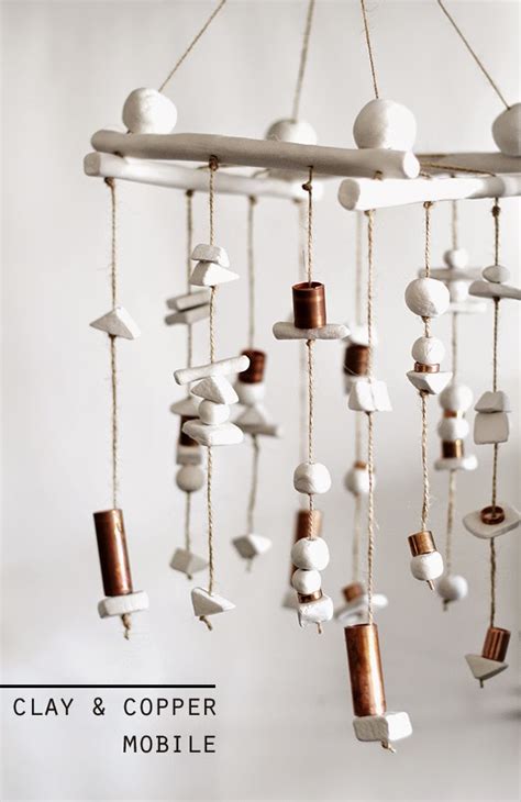 Diy Clay And Copper Mobile Minimal Crafts