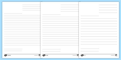 This wonderful blank letter template is perfect for supporting your teaching of handwriting and spelling. FREE! - Blank Letter Template with Lines (teacher made)