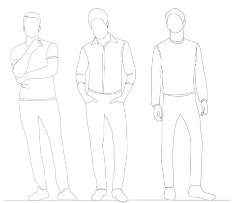 Premium Vector People Stand Drawing By One Continuous Line