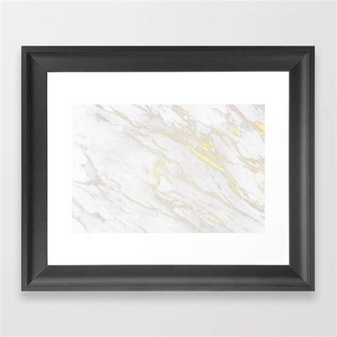 Buy Gold And White Marble Framed Art Print By Newburydesigns Worldwide Shipping Available At