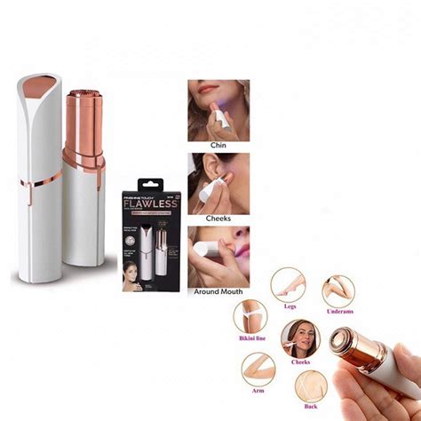 rechargeable 18k gold plated flawless facial hair remover onide lk