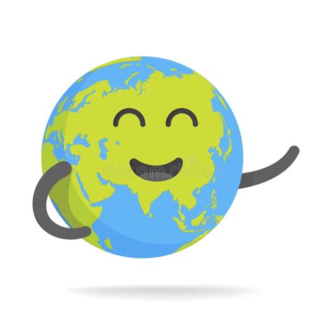 Earth Day World Smiling Globe Cartoon Character Stock Illustrations