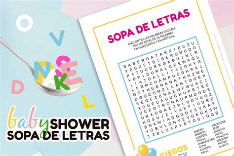 🔤 Sopa De Letras Para Baby Shower Gratis Para Imprimir Ponle Amore