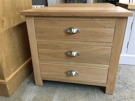 Wide 3 Drawer Oak Bedside Can Be Made Any Size Bespoke Furniture At