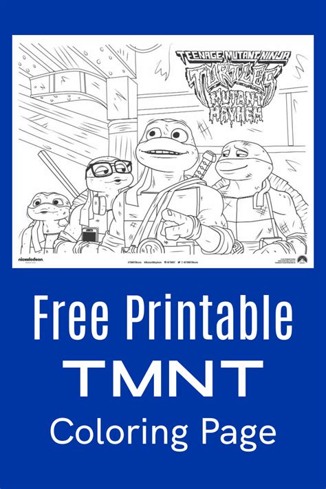 Free Printable TMNT Mutant Mayhem Coloring Page - Mama Likes This