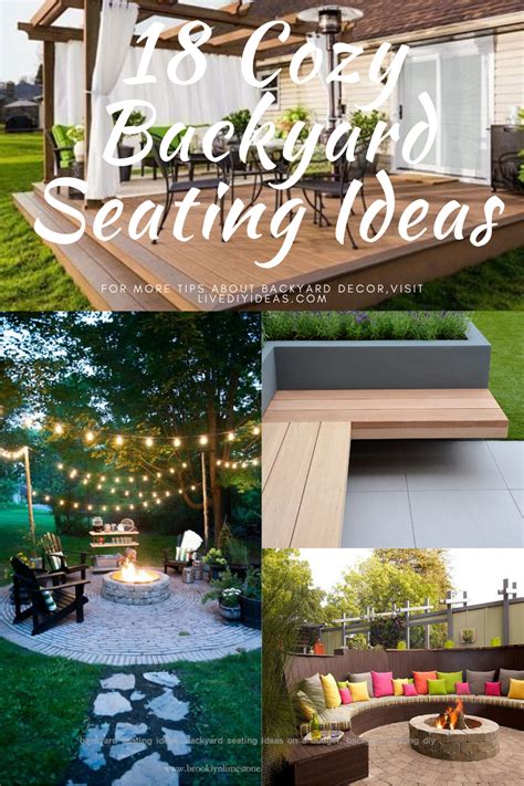 18 Cozy Backyard Seating Ideas Cozy Backyard Backyard Seating Backyard