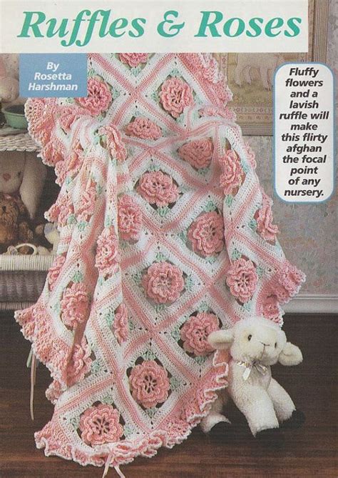 This pattern is available from creativegrandma.net for $1.99. Ruffles & Roses Baby Afghan Crochet Pattern - Pretty ...
