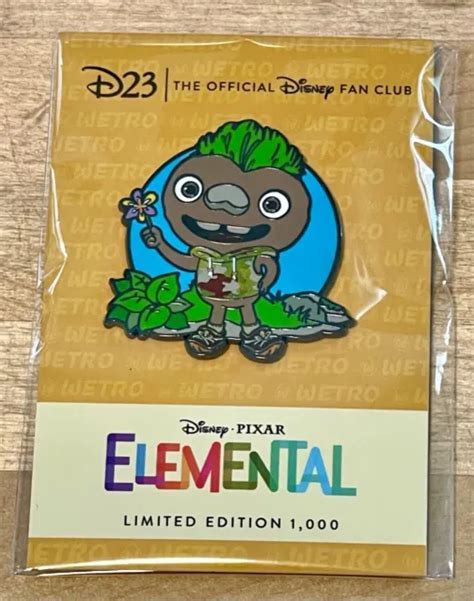 Disney Pixar D23 Elemental Pin 2023 Limited Edition Le Le 1000 Pin