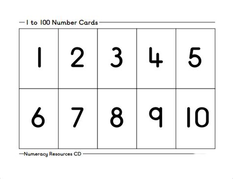 Use the download button to see the full image of free large printable numbers 1 100 download, and download it for a computer. 10+ Number Samples | Sample Templates