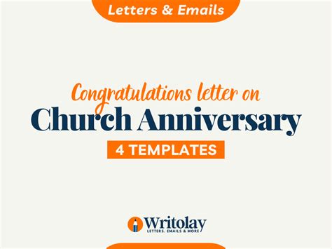 Congratulate On Church Anniversary Letter 4 Templates Writolay