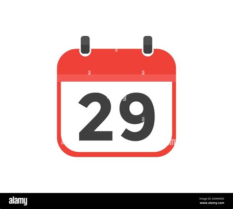 Simple Calendar With Date 29 Day Twenty Nine Logo Design Calendar Icon