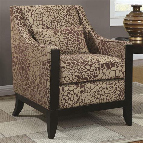 Upholstered animal print dining chairs. Giraffe Accent Chair Brown Upholstered Club Style Animal ...