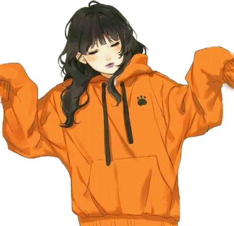 Hoodie Anime Girl In Oversized Sweater Anime Wallpaper Hd