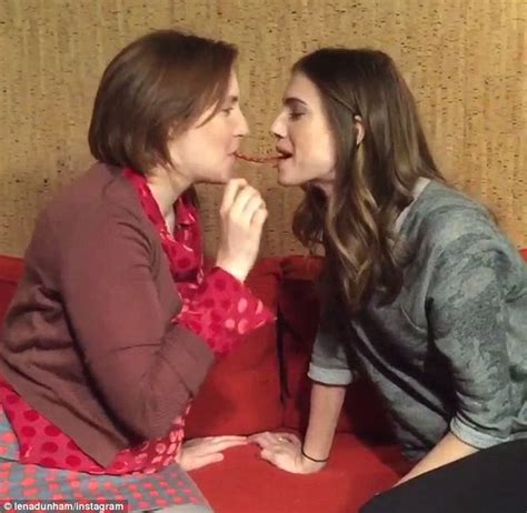 Lena Dunham And Allison Williams Take The Twizzler Kissing Challenge