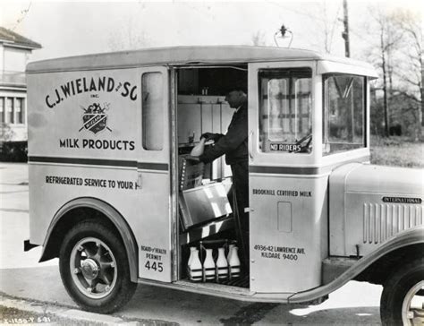 Milk Delivery Truck Photograph Wisconsin Historical Society