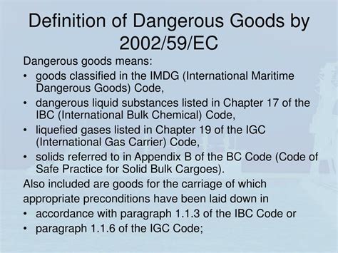Ppt Structure Of Dangerous Goods Powerpoint Presentation Free