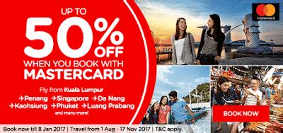 Airasia covers numerous flight routes for both domestic and international departures to selected destinations within the asia continent. AirAsia Flight Ticket MasterCard 50% Off Base Fares ...