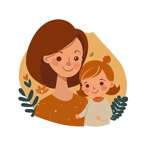 Relación De Amor De Madre E Hija Vector E Ilustración Personaje De