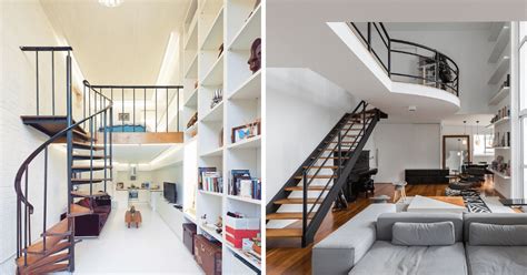 This design features a lot of the different ones that we have already discussed such as the spiral staircase, barn doors, and bright white paint and flooring. 30 Inspiring and Clever Mezzanine Apartment Designs ...