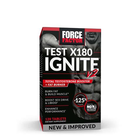 Force Factor Test X180 Ignite V2 120 Ct Testosterone Support