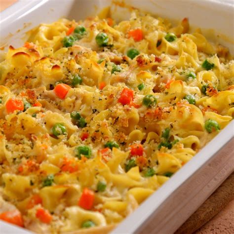 In a medium sauce pan, mix: Best Chicken Noodle Casserole Recipe