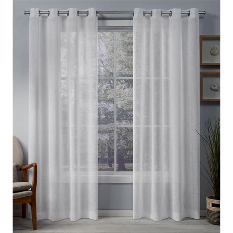 Exclusive Home Curtains 2 Pack Belgian Sheer Grommet Top Curtain Panels