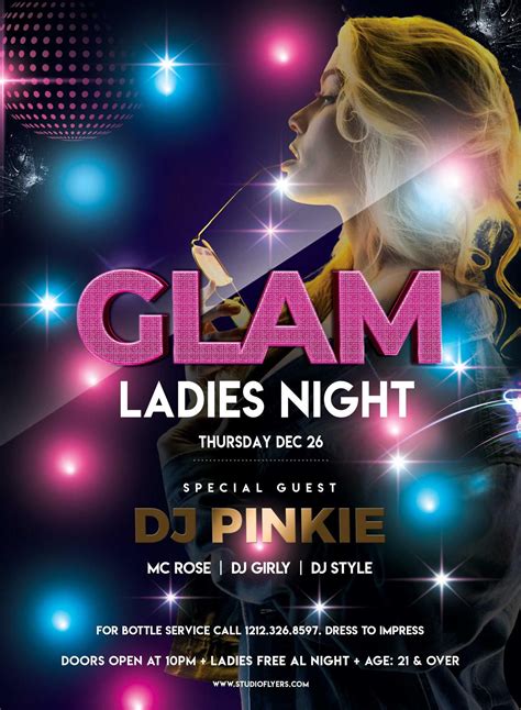 Glam Ladies Night Free Psd Flyer Template Free Psd